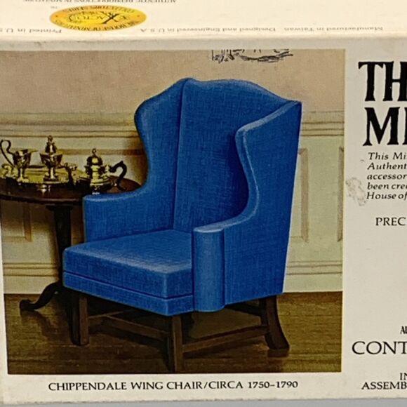 The House of Miniatures Chippendale Wing Chair Dollhouse Kit 40016 X-ACTO Opened - Picture 5 of 10